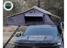 Overland 18149936 Nomadic 4 Extended Roof Top Tent Dark Gray/Green Blk Alum Base