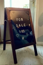 2 SIDED A-FRAME LETTER BOARD INDOOR/OUTDOOR W/LOCK, LETTERS & SYMBOLS NEW IN BOX