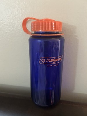 Nalgene 14 Oz Periwinkle Water Bottle Leak Proof Bpa Free Wide Mouth Lid
