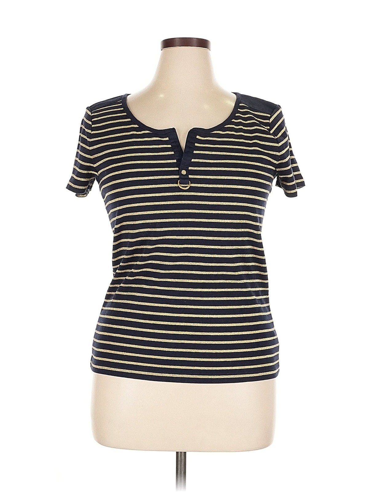 Lauren by Ralph Lauren Women Black Short Sleeve Top XL