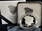 2024 S 999 Silver Proof Peace Dollar $1 Ultra Deep Cameo Top Pop OGP & COA