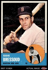 1963 Topps #188 Eddie Bressoud Red Sox 6.5 - EX/MT+