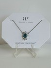 Bomb Party Necklace "Another Day Together" London Blue Ice Crystal on Rhodium