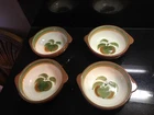 STANGL Pottery  "Orchard Song" Set of 4 Soup Berry Oatmeal bowls Double Handled