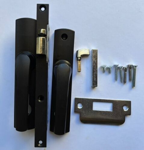 Security Screen Door Lock Hinged with Cylinder + 3 Keys - Picture 2 of 5