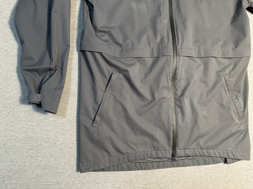 ADIDAS GAME MODE MENS RAIN JACKET Full Zip Hood Grey H Longhorn Logo Mesh Lined - Picture 4 of 14