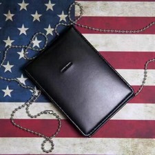 Badge ID Card Holder Wallet with Metal Chain