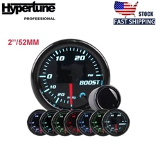 2" Turbo Boost Gauge 52mm Tinted 7 Color Vacuum Turbo Meter 0-30 PSI Pressure