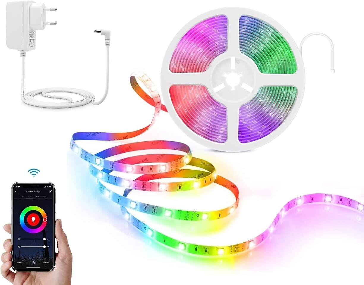 Homcloud Striscia LED 5m Smart WiFi RGB+WW 1200lm | Illuminazione Domotica