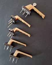 5 Hoppe Fenstergriffe Messing matt, davon einer abschließbar