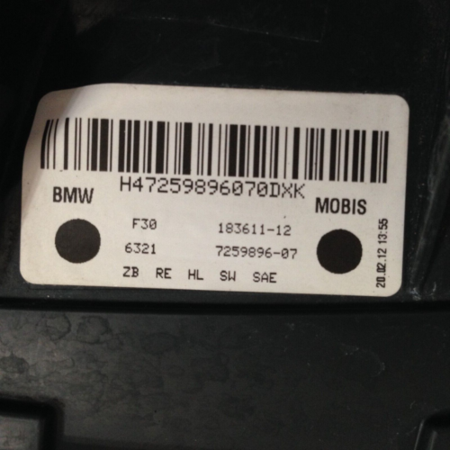 Luz trasera PRElci lateral derecha BMW F30 F80 320i 328i 335i 2012-2015 OEM - Imagen 6 de 10
