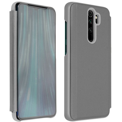 Flip Case, Mirror Case for Xiaomi Redmi Note 8 Pro, Standing Cover   Silver