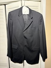 Jones New York Black Wool 2 button Sport Coat Size 42L RN 47338