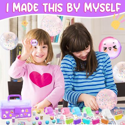 Charmofun 96 Stück NanoTape Bubbles Set für Kinder, Nano Tape Bastel Set mit 5 Rollen Nanoband 12 Toner, DIY Doppelseitiges Klebeband ab 3 Jahren Mädchen Jungen
