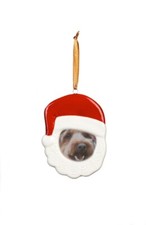 Insert Your Own Dog Photo - Santa Frame Ornament