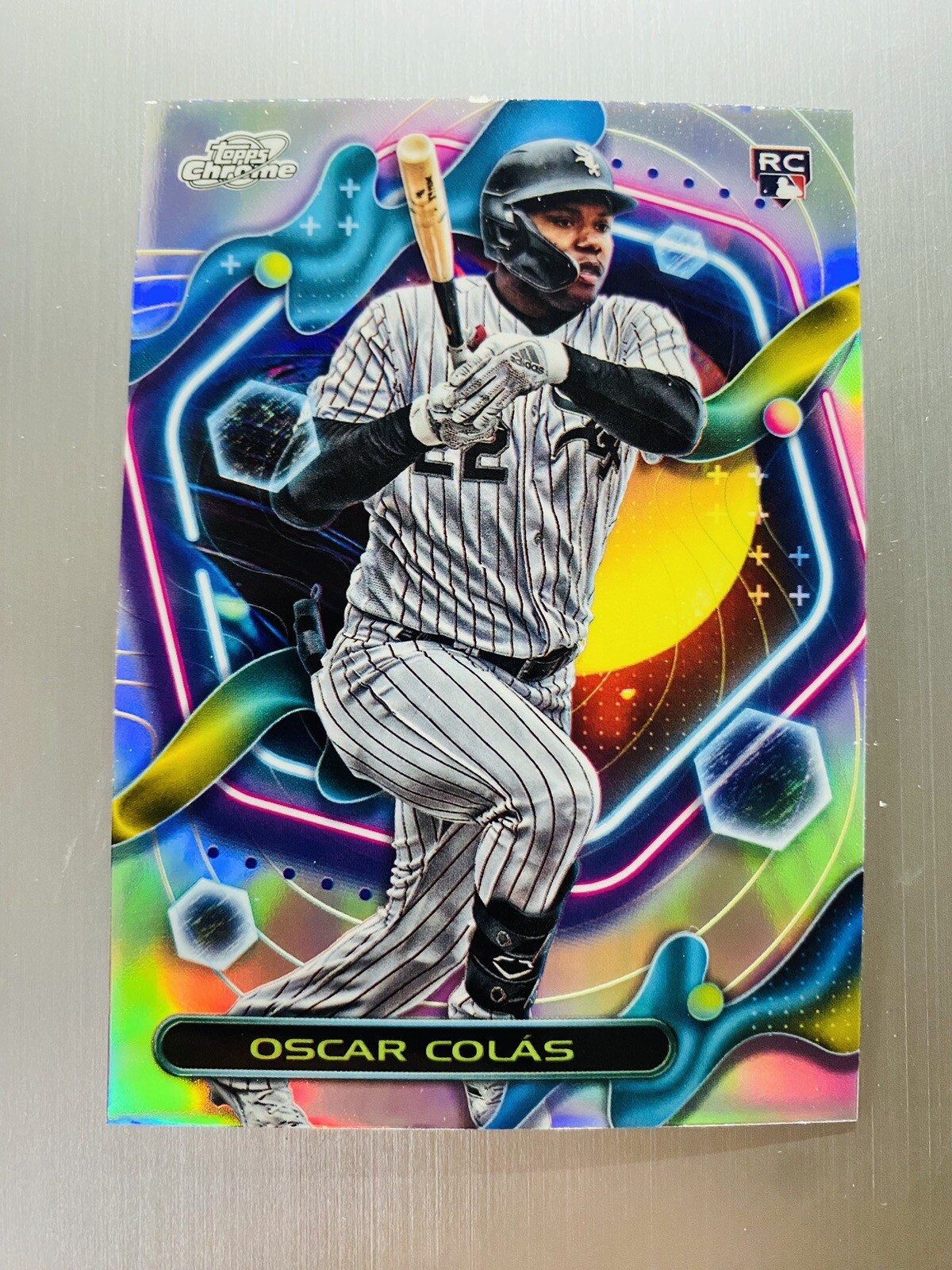 Oscar Colas 2023 Topps Chrome Cosmic Rookie #104 Refractor Chicago White Sox Rc