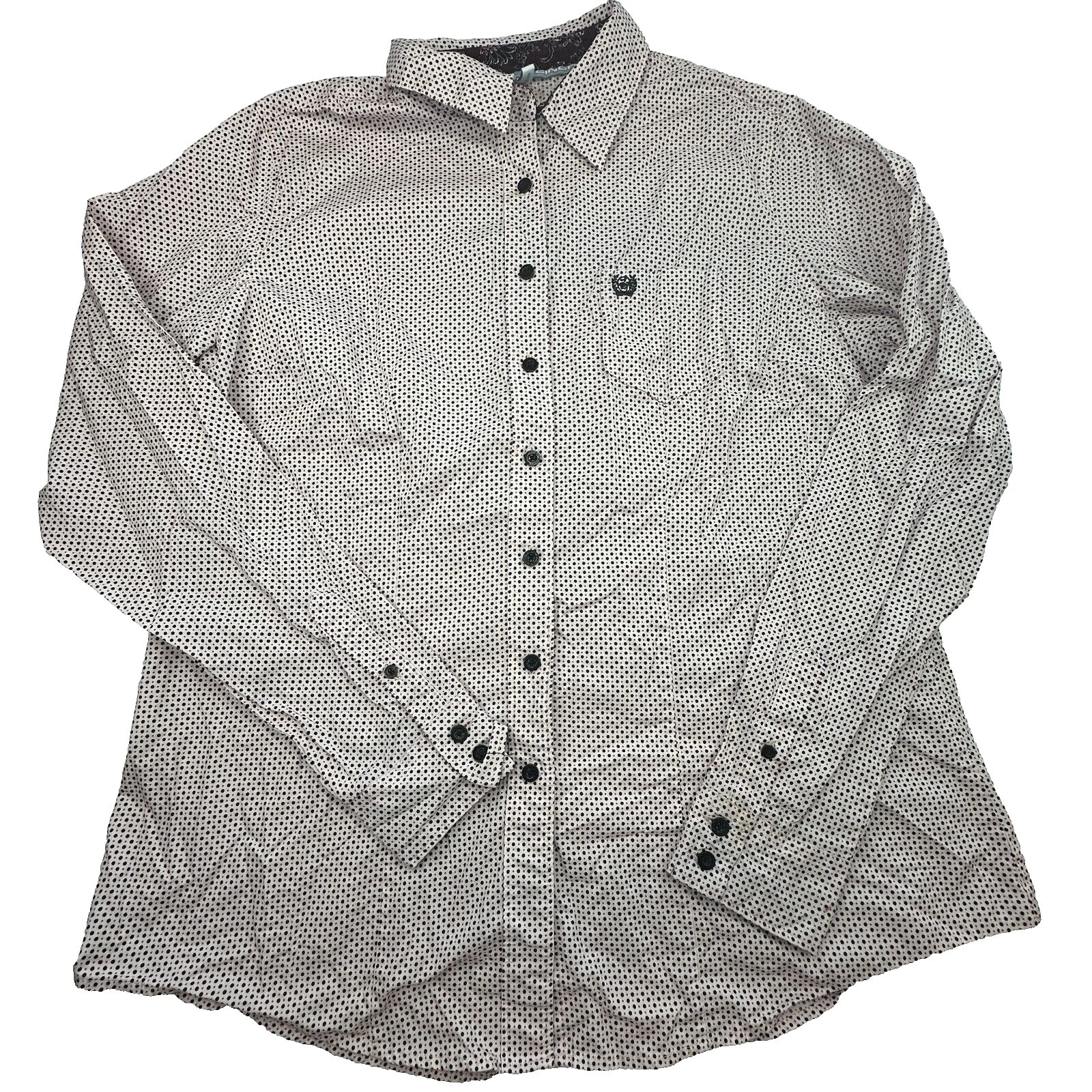 Camisas para hombre Cinch informales con botones con lunares