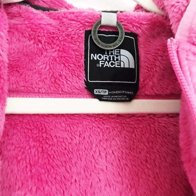 north face pink sliders