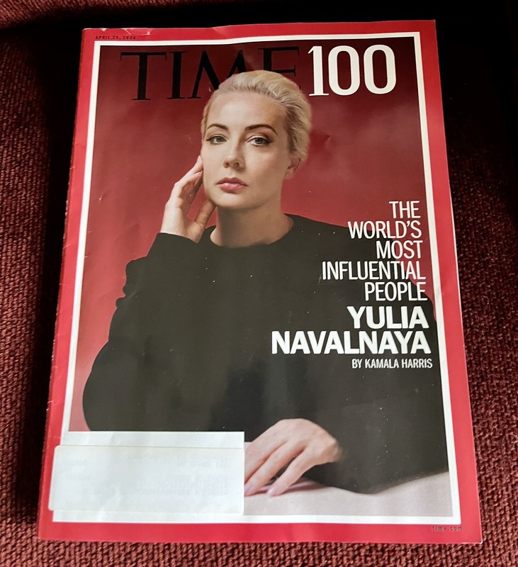 Time April 29, 2024 - 100 The World's Most Influential People  Yulia Navalnaya