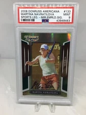 2008 Donruss Americana Sprt Lgnd Mir Emr Sig #133 1/3 Martina Navratilova PSA 9