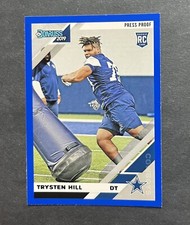 2019 Panini Donruss Rookies Press Proof Blue Trysten Hill #277 Rookie RC