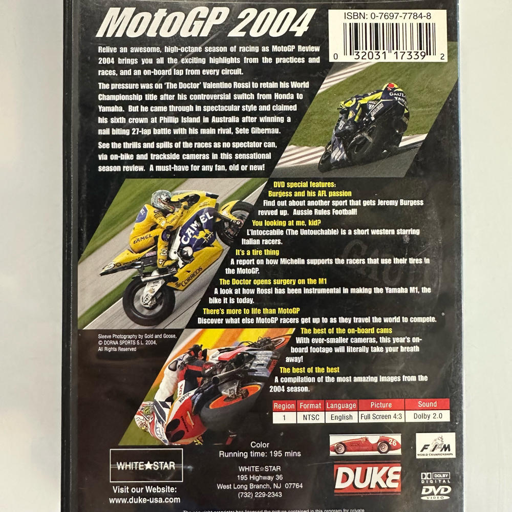 MotoGP 2004 Review [DVD] 32031173392 UK
