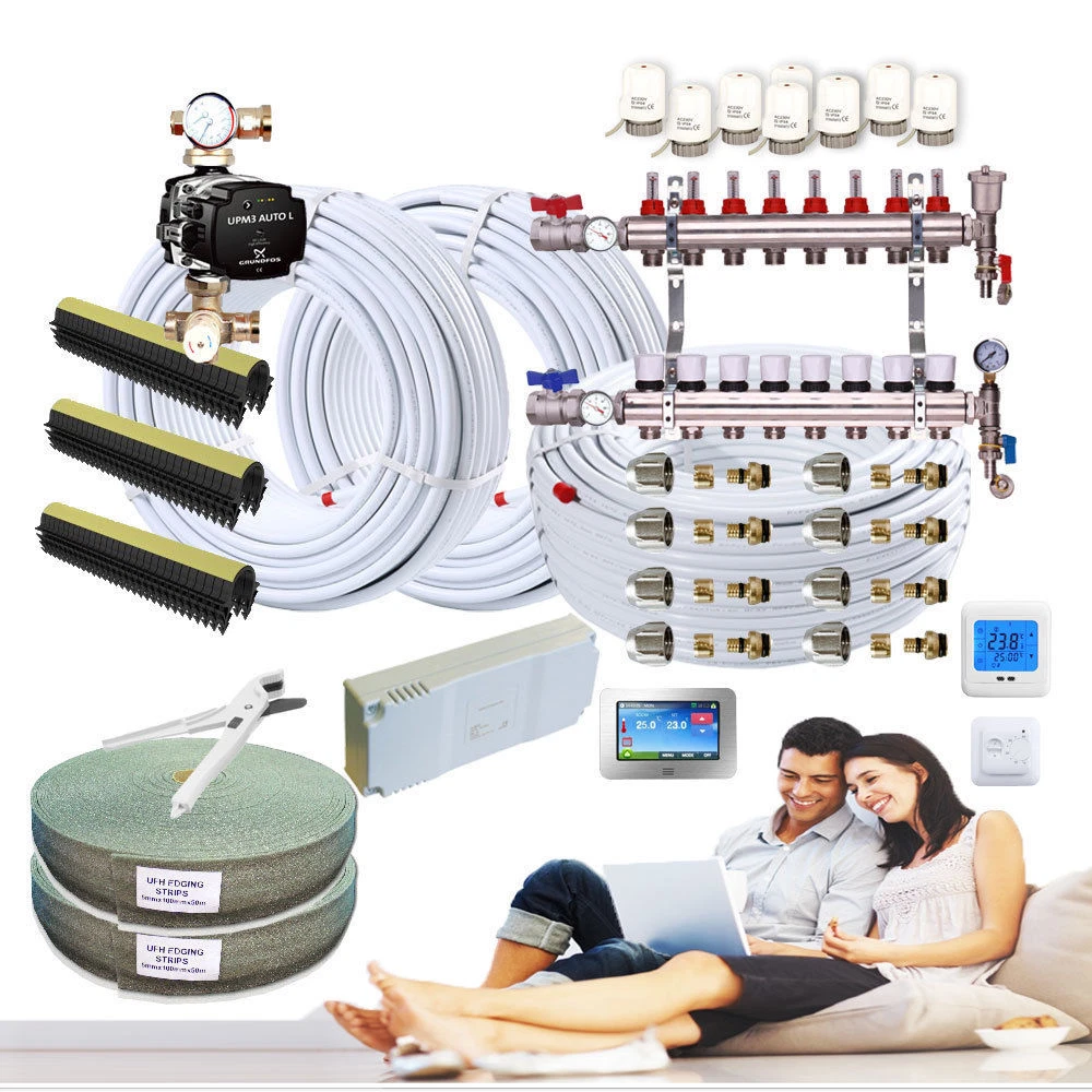 FULL Water Underfloor Heating Under Floor Multi Zone / Room Kit 40 - 240  sqm | eBay
