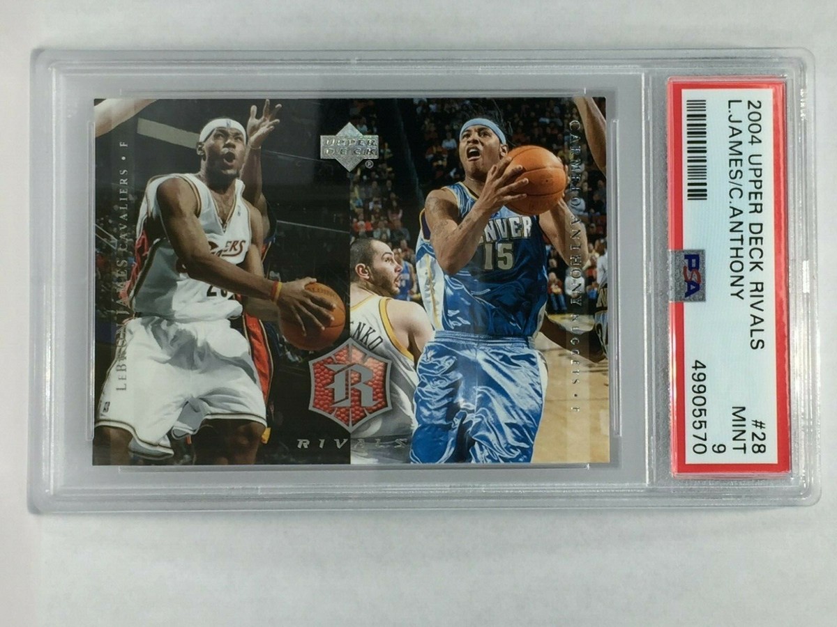 2004 upper deck レブロンジェームス 2004 Upper Deck Rivals #28 Lebron James Carmelo Anthony PSA 9 MINT
