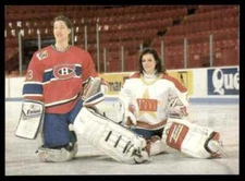 1993-94 SPORTS CONNECTIONS PROMO CARD PATRICK ROY MANON RHEAUME R92