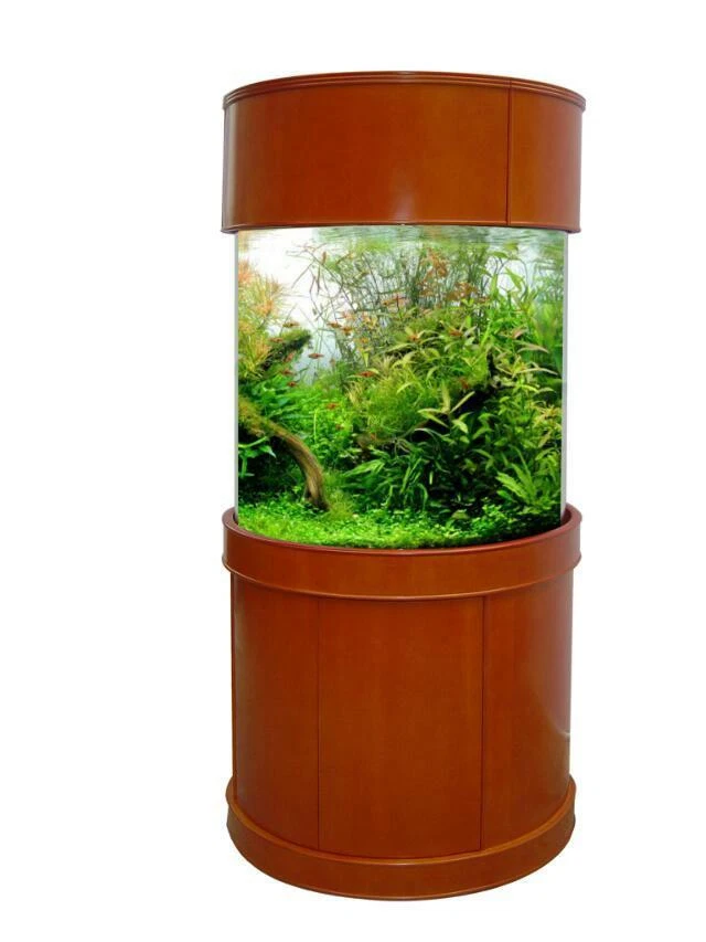 WARRANTY INCLUDED! 100 gallon GLASS cylinder round aquarium fish tank set  stand