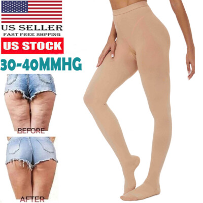 30-40 mmHg Pantimedias de compresión para mujer,Medias con puntera cerrada