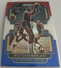 2021-22 Prizm Basketball Wilt Chamberlain San Francisco Warriors Red White Blue