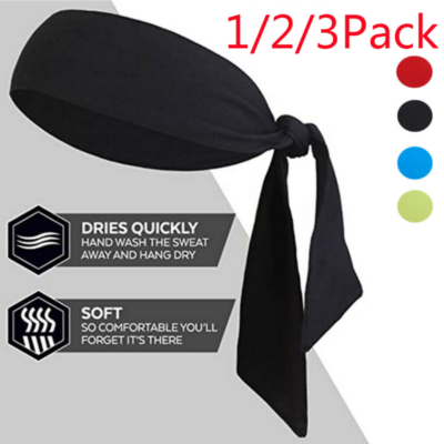 Head Tie Sports Long Headband Tennis Ninja Sweatband Bandana for