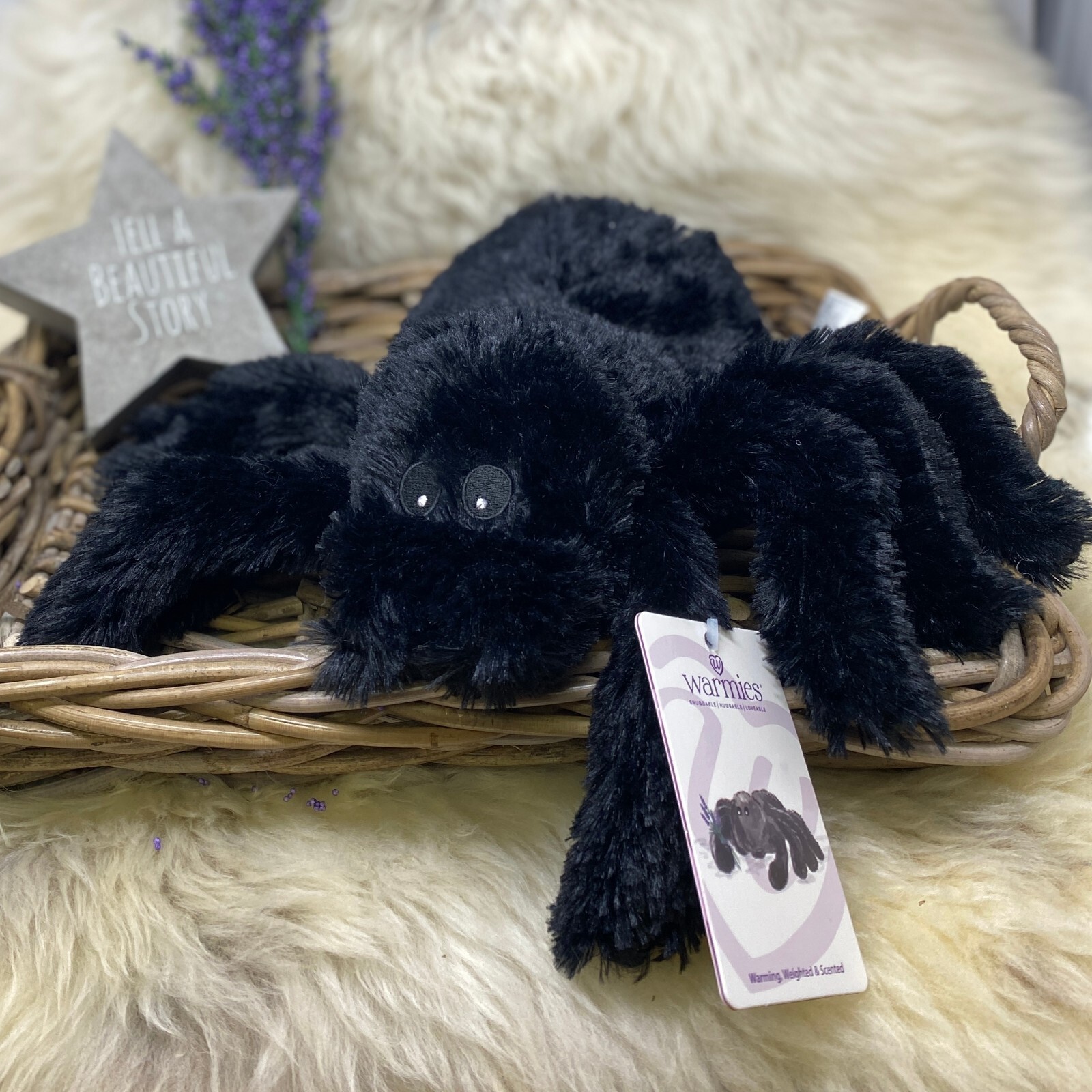 Warmies Cozy Plush SPIDER Fully Microwavable Lavender Scented Toy