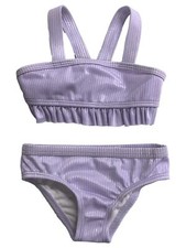 Infant  Toddler Girls Shiny Purple 2pc Baby Bikini Swimming Suit