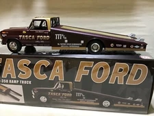 TASCA FORD F-350 DIECAST  RI. RAMP TRUCK CAR HAULER  1/18 ACME  A1801415 L@@K