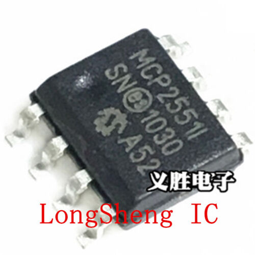 10PCS MCP2551-I/SN IC TRANSCEIVER CAN HI-SPD 8-SOIC NEW GOOD QUALITY R1 new - Afbeelding 1 van 1