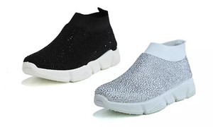 sparkle sock sneakers