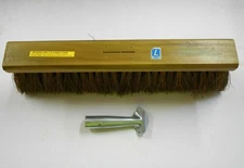 Laitner GT Grip-Tite 18'' Wooden Floor Brush - 4" Brown Palmyra Bristles  - USA