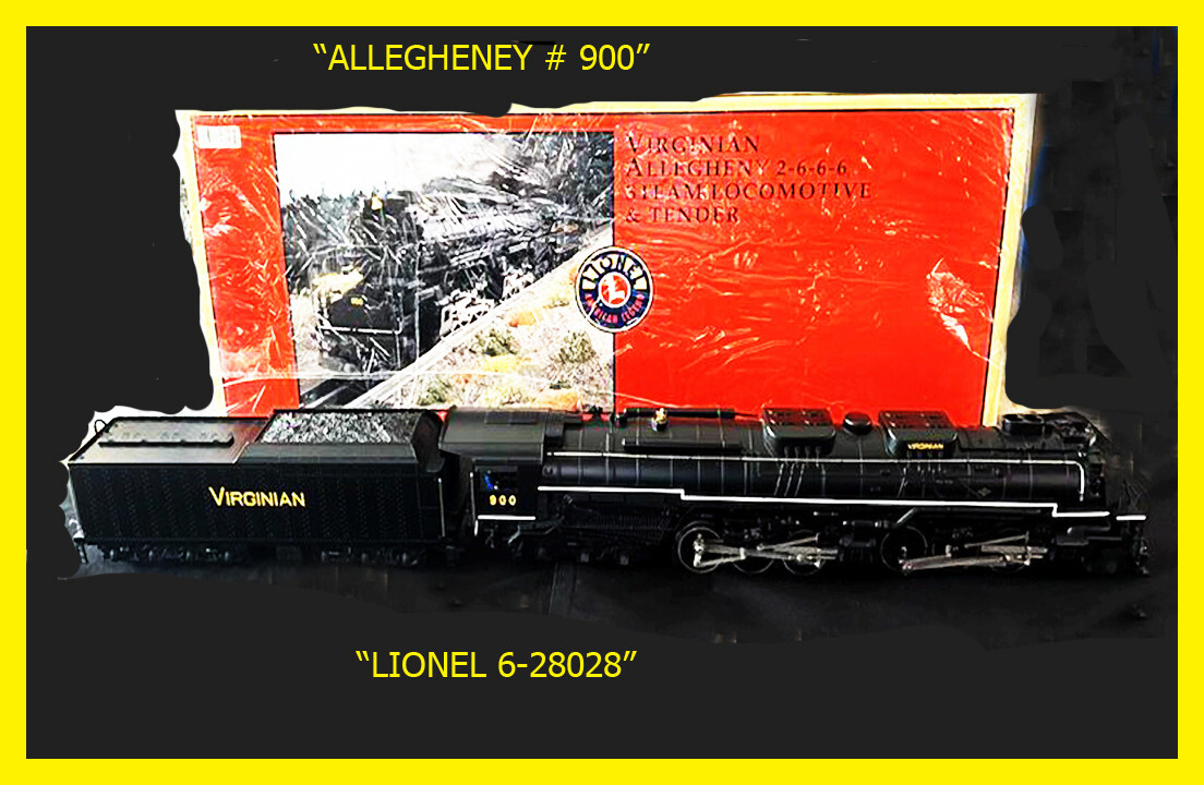 Lionel 6-28028 O Virginian 2-6-6-6 Allegheny Steam Locomotive