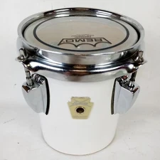 Ludwig 7.5x9x6"White Cortex Power Cut Monroe Keystone Marching Trio Tom Drum USA