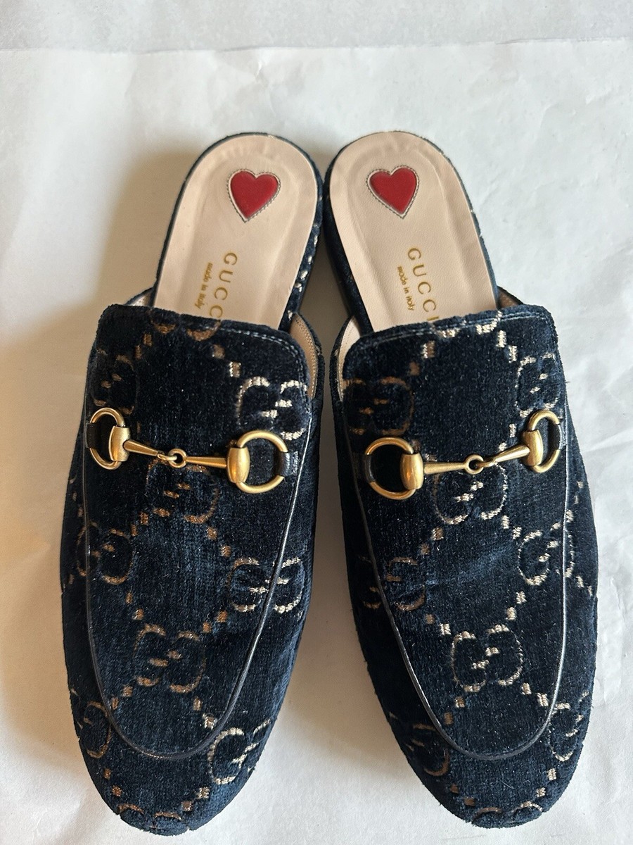Loafers Gucci Velvet Horsebit Slippers Gucci Velvet Horsebit