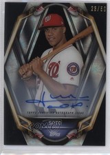2019 Topps High Tek PortraiTEK Black Auto 23/50 Juan Soto #PT-JS Auto 7ut