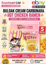 2 x (5 Pack) Samyang Buldak - Spicy Hot Chicken Cream Carbonara Ramen Noodles