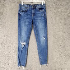Zara Jeans Womens 6 Blue Stretch Denim Skinny