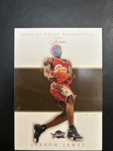 2004 Flair Basketball Card - LeBron James Cleveland Cavaliers Sophomore Season