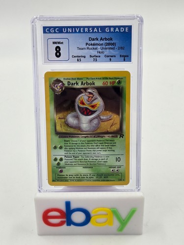 Dark Arbok (Unlimited) graded CGC 8 for sale on eBay