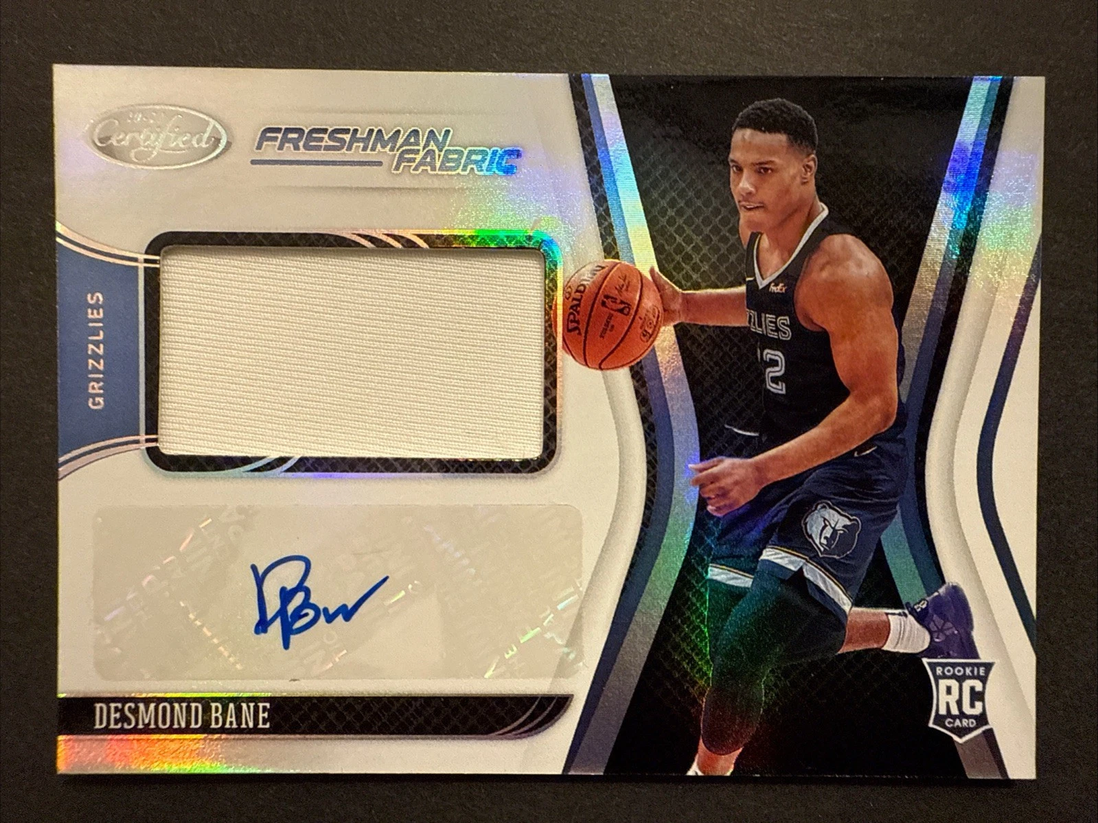 2020-21 Panini Certified Freshman Fabric DESMOND BANE Rookie Jersey Auto RC