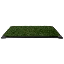 4-Layer Dog Grass Pad with Tray 41x27in Reusable Pee Pads for Dogs