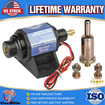 #ad #ad 12V 5 16quot; Universal Electric Gas Fuel Pump 35 GPH 4 7 PSI External w Carburetor $23.99